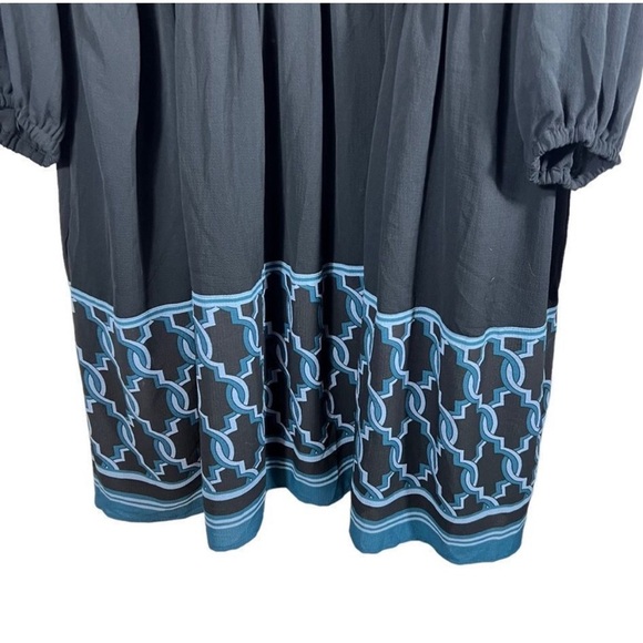 Lane Bryant Blue and Black Chain Print Dress - Picture 4 of 6